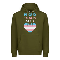 Army Green proud trans ally transgender Premium Hoodie - trangStudio