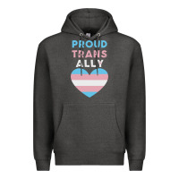Charcoal Heather proud trans ally transgender Premium Hoodie - trangStudio