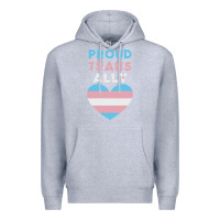 Heather Grey proud trans ally transgender Premium Hoodie - trangStudio