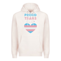 Pale Pink proud trans ally transgender Premium Hoodie - trangStudio