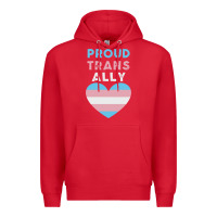 Red proud trans ally transgender Premium Hoodie - trangStudio