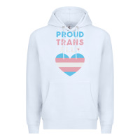 White proud trans ally transgender Premium Hoodie - trangStudio