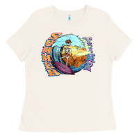 Bone summer time skeleton surfing Ladies Tee - NancyCooperArtShop