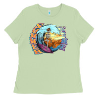 Matcha summer time skeleton surfing Ladies Tee - NancyCooperArtShop