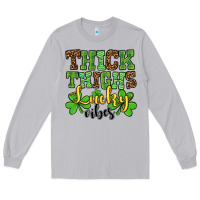 Moon Dust St. Patrick's Thick thighs lucky vibes Long Sleeve Tee - OliviaCreatesArt