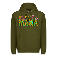 Army Green Girl Mama Premium Hoodie - CowhideDigitalArt