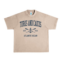 French Oak Turks And Caicos Vintage Navy Crossed Oars & Boat Anchor Urban Heavy Tee - trangStudio