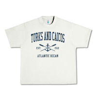 Pistachio Turks And Caicos Vintage Navy Crossed Oars & Boat Anchor Urban Heavy Tee - trangStudio