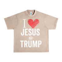 French Oak I Love Jesus And Trump Republican Conservative Gift Urban Heavy Tee - trangStudio