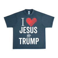 Midnight Navy I Love Jesus And Trump Republican Conservative Gift Urban Heavy Tee - trangStudio