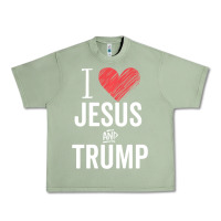 Oil Green I Love Jesus And Trump Republican Conservative Gift Urban Heavy Tee - trangStudio