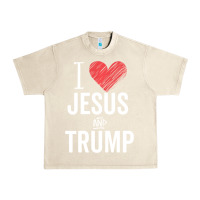Sandshell I Love Jesus And Trump Republican Conservative Gift Urban Heavy Tee - trangStudio