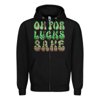 Black oh for lucks sake st patricks Zipper Hoodie - Artiststas