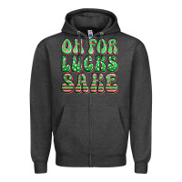 Charcoal Heather oh for lucks sake st patricks Zipper Hoodie - Artiststas