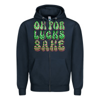 Navy oh for lucks sake st patricks Zipper Hoodie - Artiststas