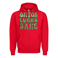 Red oh for lucks sake st patricks Zipper Hoodie - Artiststas