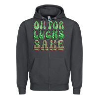 Smoke oh for lucks sake st patricks Zipper Hoodie - Artiststas