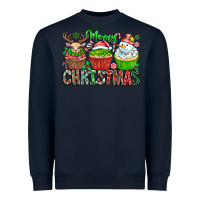 Navy Merry Christmas Heavyweight Sweatshirt - CowhideDigitalArt