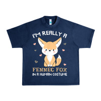 Navy i'm really a fennec fox in a human costume funny gift t shirt Urban Heavy Tee - trangStudio