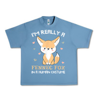 Pebble Blue i'm really a fennec fox in a human costume funny gift t shirt Urban Heavy Tee - trangStudio
