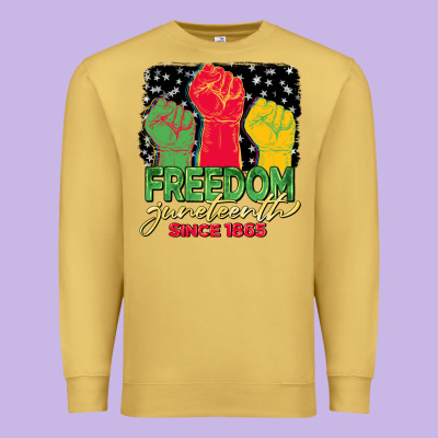 Freedom Juneteenth Since 1865 Premium Sweatshirt Designed By Barkaloodesign