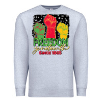 Heather Grey freedom juneteenth since 1865 Premium Sweatshirt - BarkalooDesign
