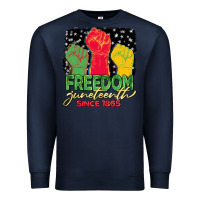 Navy freedom juneteenth since 1865 Premium Sweatshirt - BarkalooDesign