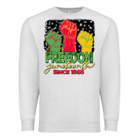 Oatmeal Heather freedom juneteenth since 1865 Premium Sweatshirt - BarkalooDesign