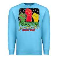 Ocean Blue freedom juneteenth since 1865 Premium Sweatshirt - BarkalooDesign