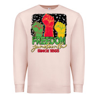 Pale Pink freedom juneteenth since 1865 Premium Sweatshirt - BarkalooDesign