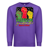 Purple freedom juneteenth since 1865 Premium Sweatshirt - BarkalooDesign