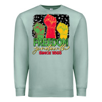 Seafoam freedom juneteenth since 1865 Premium Sweatshirt - BarkalooDesign
