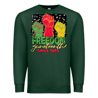 Sports Green freedom juneteenth since 1865 Premium Sweatshirt - BarkalooDesign