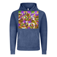 Vintage Denim Mardi Gras with king cake tumbler Vintage Hoodie - HowdyJamesFarm