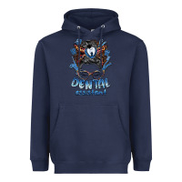 Navy dental assistant messy bun Heavyweight Hoodie - BarkalooDesign