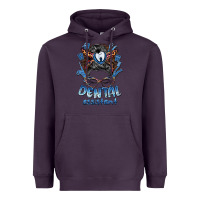 Plum dental assistant messy bun Heavyweight Hoodie - BarkalooDesign