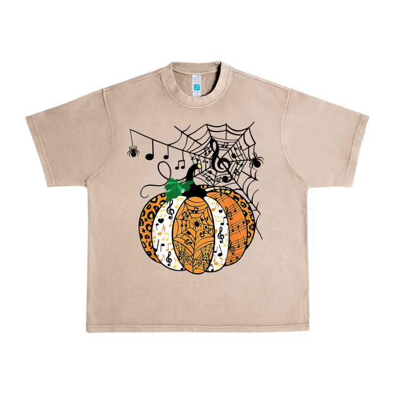 Halloween Pumpkin Music Symbols Music Teacher Halloween T Shirt Copy Urban Heavy Tee by trangStudio | Teevron