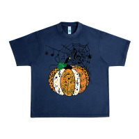 Navy halloween pumpkin music symbols music teacher halloween t shirt copy Urban Heavy Tee - trangStudio