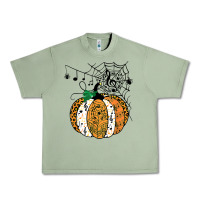 Oil Green halloween pumpkin music symbols music teacher halloween t shirt copy Urban Heavy Tee - trangStudio