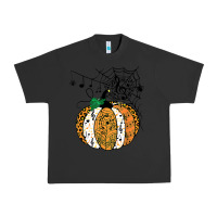 Pigment Black halloween pumpkin music symbols music teacher halloween t shirt copy Urban Heavy Tee - trangStudio