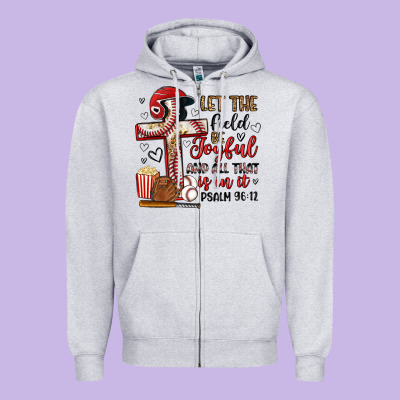 Let The Field Be Joyful And All That Is In It Zipper Hoodie Designed By Artiststas
