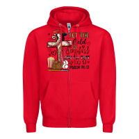 Red let the field be joyful and all that is in it Zipper Hoodie - Artiststas