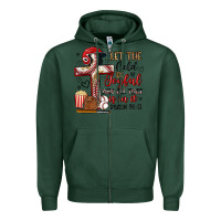 Sports Green let the field be joyful and all that is in it Zipper Hoodie - Artiststas