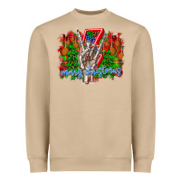 Mushroom punk rock Merry Christmas Heavyweight Sweatshirt - CowhideDigitalArt