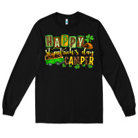 Black St. Patrick's Happy St. Patrick's Day camper Long Sleeve Tee - OliviaCreatesArt