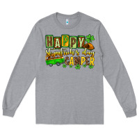 Heather Grey St. Patrick's Happy St. Patrick's Day camper Long Sleeve Tee - OliviaCreatesArt