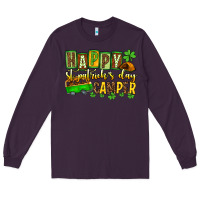 Plum St. Patrick's Happy St. Patrick's Day camper Long Sleeve Tee - OliviaCreatesArt