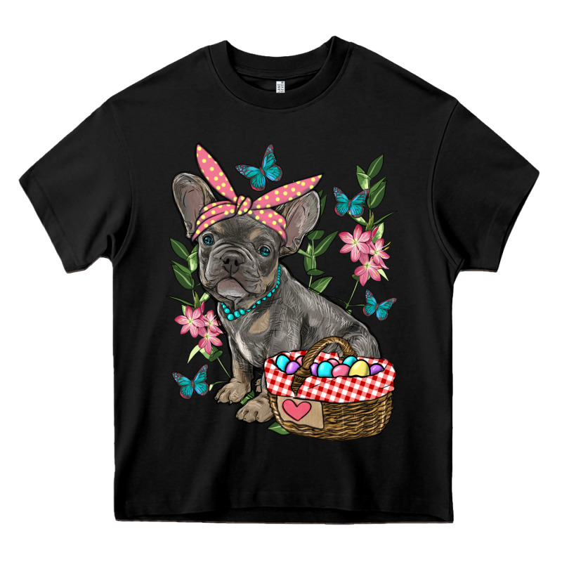 Easter French Bulldog Heavy Core Tee by RanaPortraitStore | Teevron
