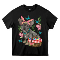 Black easter french bulldog Heavy Core Tee - RanaPortraitStore