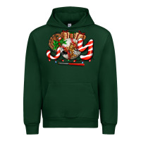 Forest Green joy with baseball and christmas gift and candies Urban Hoodie - AdoDesignShop